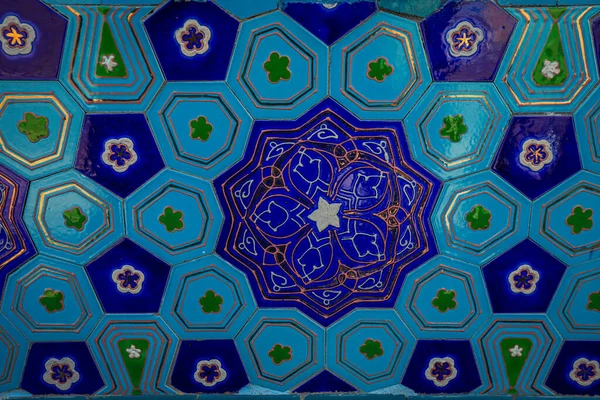 Mosaic Details Shah Zinda Ensemble Mausolées Orientales Médiévales Autres Bâtiments — Photo