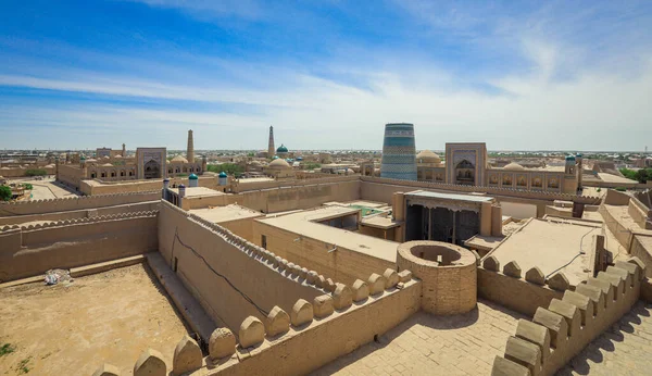 Vue Panoramique Sur Vieille Ville Intérieure Itchan Kala Khiva Ouzbékistan — Photo
