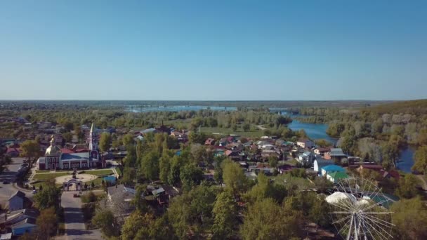 Aerial Panorama City Borisoglebsk Russia — Stock videók