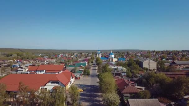 Aerial Panorama City Borisoglebsk Russia — Video Stock