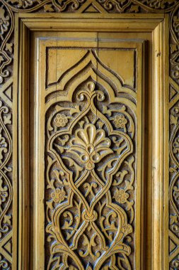 Shah-i-Zinda Topluluğunda Geleneksel Özbek Biçimli Antik Doğulu Mimari Detaylar