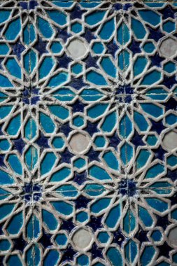 Shah-i-Zinda Topluluğunda Geleneksel Özbek Biçimli Antik Doğulu Mimari Detaylar