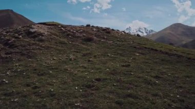Traveling By Car High In The Mountains, Aerial View