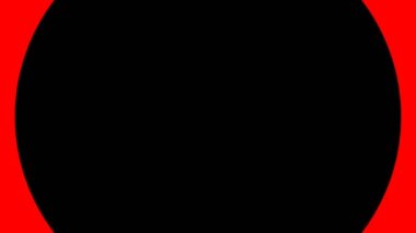 Kırmızı ve siyah dairesel şekilli ve efektli. Soyut animasyon. Güzel giriş.