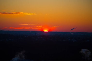 Kış manzarası, yukarıdan manzara 