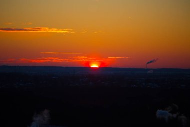 Kış manzarası, yukarıdan manzara 