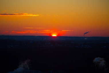 Kış manzarası, yukarıdan manzara 