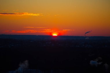 Kış manzarası, yukarıdan manzara 