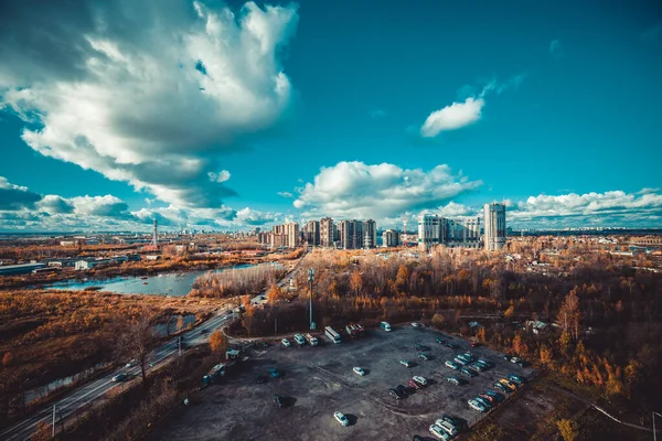 konut binalarının panoramik manzarası, üst manzara 