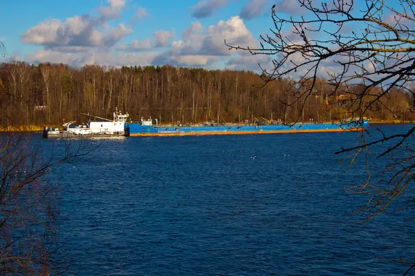 Zbliżenie Panoramy Wody Widok Brzegu — Zdjęcie stockowe