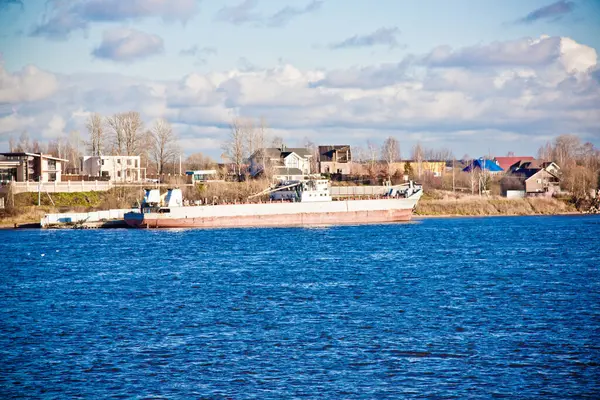 Panorama Eau Gros Plan Vue Depuis Rivage — Photo