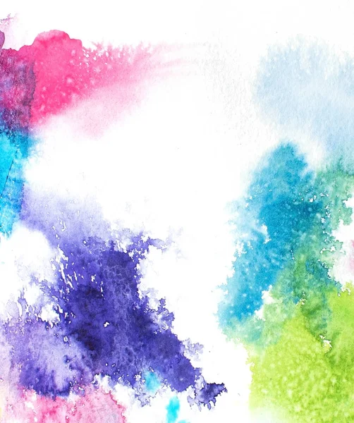 Soyut renkli arka plan. Beyaz üzerine parlak suluboya sıçraması