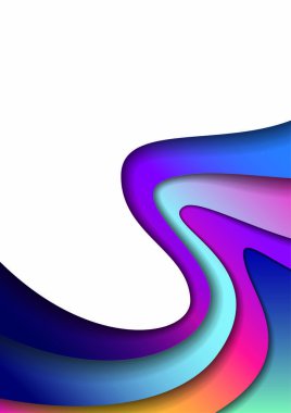 Renkli kağıt kesimi arka plan. Katmanlı gradyan biçimler