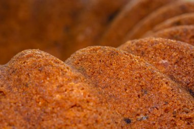 Close-up macro shot of a fluffy and delicious bun. background