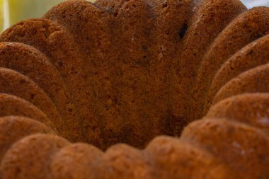 Close-up macro shot of a fluffy and delicious bun. background