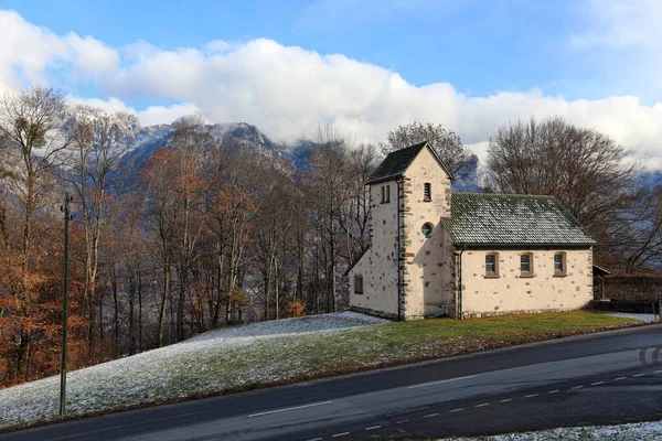 瑞士圣加仑州Flumserberg的Friedenskapelle教堂. — 图库照片