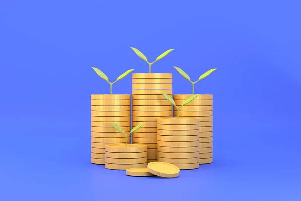 Crecimiento Planta Hoja Verde Moneda Idea Inicio Negocio Creación Negocio — Foto de Stock