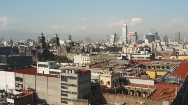 Letecký pohled na mexico City — Stock video