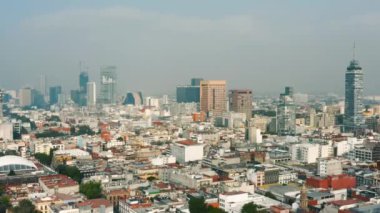 Mexico City 'nin şehir manzarası.