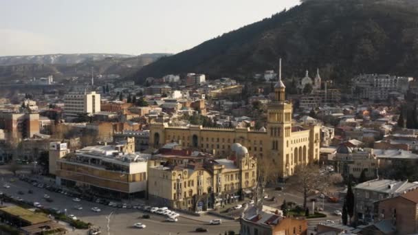 Luftaufnahme von Tiflis — Stockvideo