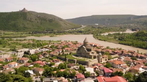 Aerial view of Mtskheta — Vídeo de Stock