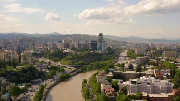 Birds-eye view of Tbilisi — Αρχείο Βίντεο