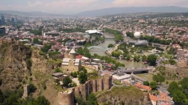 The urban landscape of Tbilisi. Birds-eye view