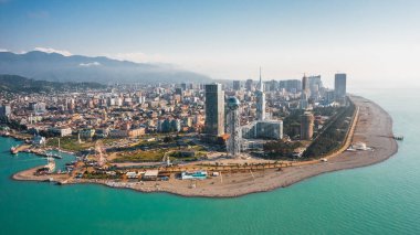 Aerial view of Batumi. It is a Black Sea resort and port city in Georgia