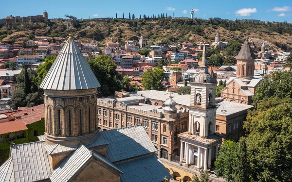 Aerial View Old Town District Tbilisi — Foto de Stock