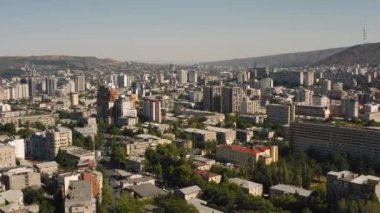 Residential districts of Tbilisi. Aerial view