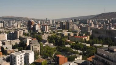 Residential districts of Tbilisi. Aerial view
