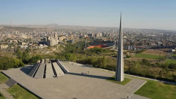 Ermenistan Erivan Eylül 2022 Tsitsernakaberd Ermeni Soykırımı Anma Kompleksi — Stok video