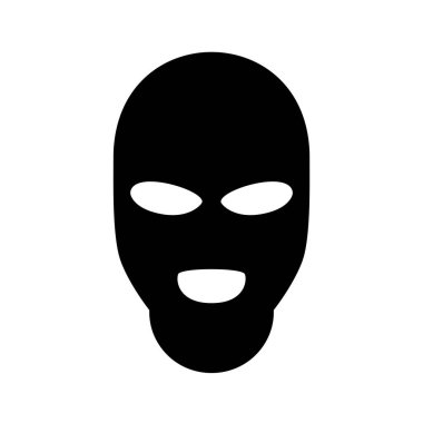 Suç maskesinin işareti. İzole Vektör İllüstrasyonu