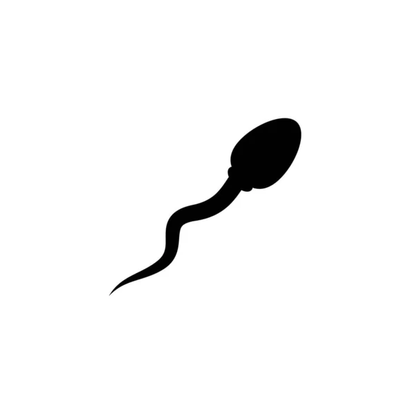 Icona Dello Sperma Nero Illustrazione Vettoriale Isolata — Vettoriale Stock