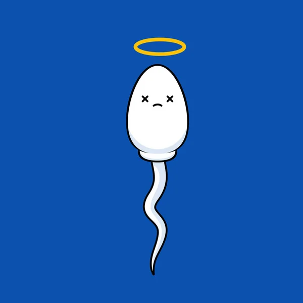 White Sperm Halo Ring Dead Sperm Isolated Vector Illustration — Wektor stockowy