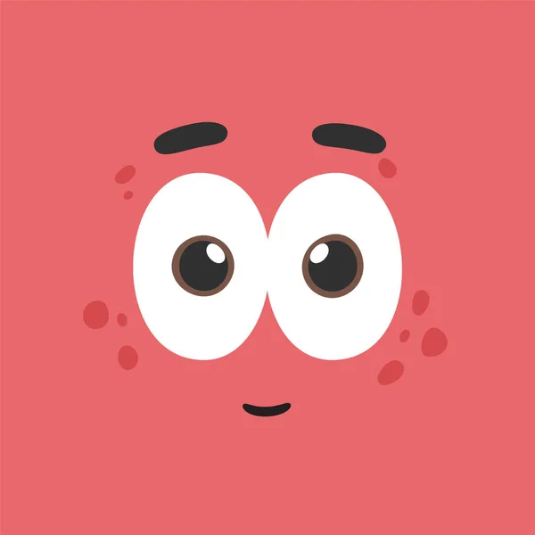 Simple Face Pink Face Animal Face Illustration Isolated Vector Illustration — Stockový vektor