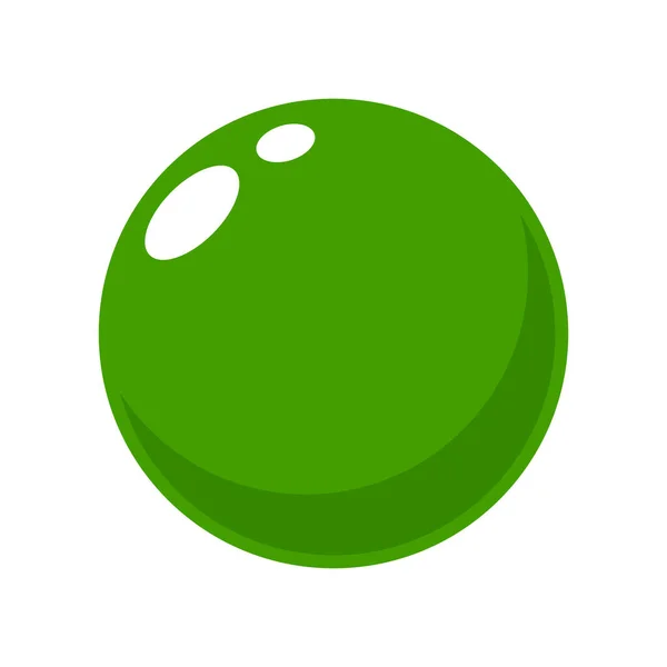 Den Gröna Bollen Isolerad Vektor Illustration — Stock vektor