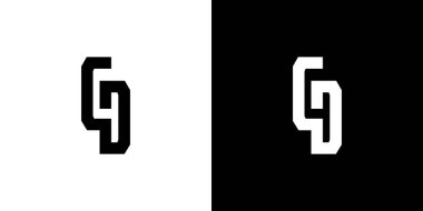 Modern ve zarif harf GD baş harfleri logo tasarımı