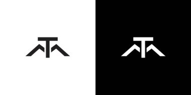 Modern ve zarif harf TM baş harfleri logo tasarımı