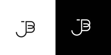 güçlü ve modern harf JB baş harfleri logo tasarımı