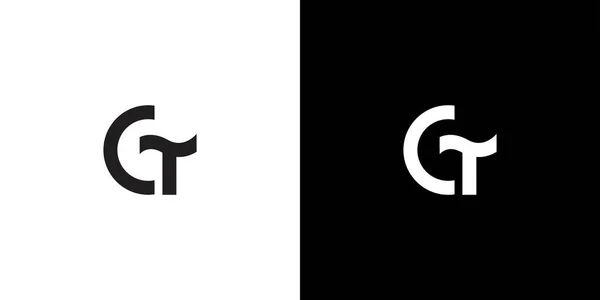 Сильный Современный Дизайн Логотипа Инициалов Букв — стоковый вектор