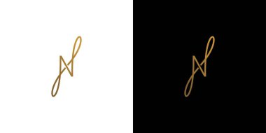 Eşsiz ve modern harf N sonsuzluk logo tasarımının baş harfleri