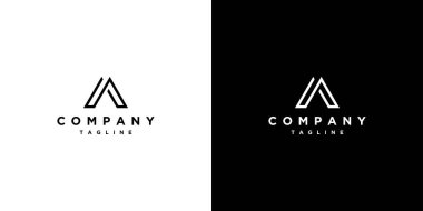 Modern ve sofistike harf A ilk logo tasarımı