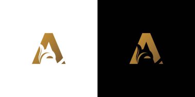 Lüks ve zarif ilk harf Bir logo tasarımı