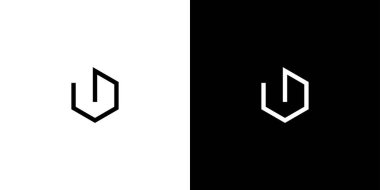 Modern ve zarif VD harfli ilk logo tasarımı