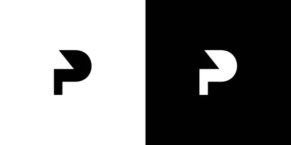 Simple Modern Letter Initials House Logo Design — Stock Vector