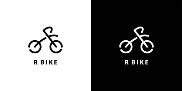 Простой Современный Дизайн Логотипа Велосипеда Буквой — стоковый вектор