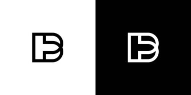 Modern ve zarif BP baş harfleri logo tasarımı