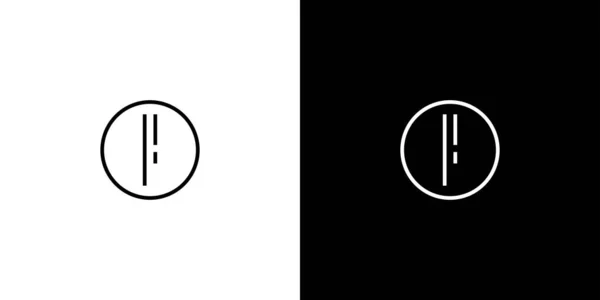 Minimalista Elegante Letra Inicial Design Logotipo —  Vetores de Stock