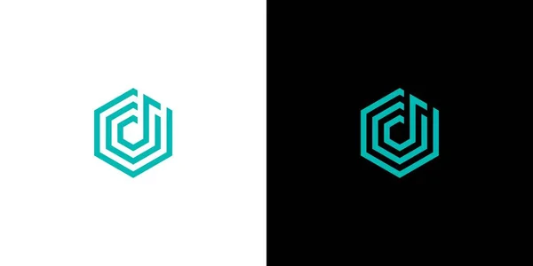 Modernes Und Elegantes Initialen Musik Logo Design — Stockvektor